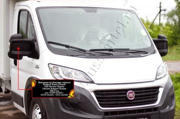 949 р. Накладки на боковые зеркала (шагрень) RA  Fiat Ducato  290 (2014-2025) (Неокрашенные)  с доставкой в г. Горно‑Алтайск. Увеличить фотографию 3