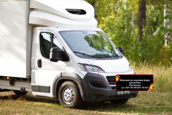 989 р. Реснички на фары (глянец (под покраску)) RA  Fiat Ducato  290 (2014-2025) (Неокрашенные)  с доставкой в г. Горно‑Алтайск. Увеличить фотографию 3