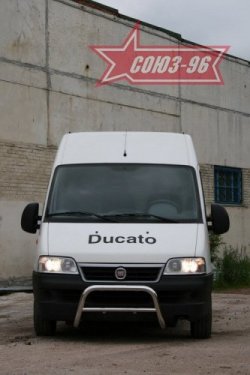 10 844 р. Защита переднего бампера Souz-96 (d60) Fiat Ducato 250 (2006-2014)  с доставкой в г. Горно‑Алтайск. Увеличить фотографию 2