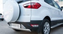 15 649 р. Защита заднего бампера (Ø75x42 мм, нержавейка) Russtal Ford EcoSport дорестайлинг (2013-2019)  с доставкой в г. Горно‑Алтайск. Увеличить фотографию 2