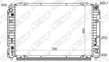 Радиатор двигателя SAT (пластинчатый, 2.0/2.3, МКПП/АКПП) Ford Maverick TM1 рестайлинг, 5 дв. (2004-2007)