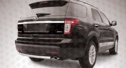 Защита заднего бампера из короткой трубы диаметром 57 мм Slitkoff Ford Explorer U502 дорестайлинг (2010-2016)