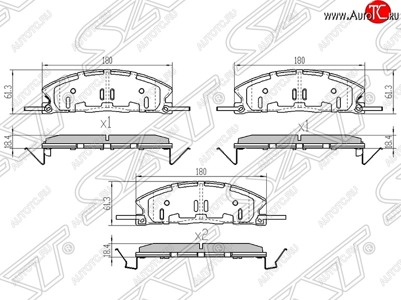 1 669 р. Колодки тормозные SAT (передние)  Ford Explorer  U502 (2010-2016) дорестайлинг  с доставкой в г. Горно‑Алтайск