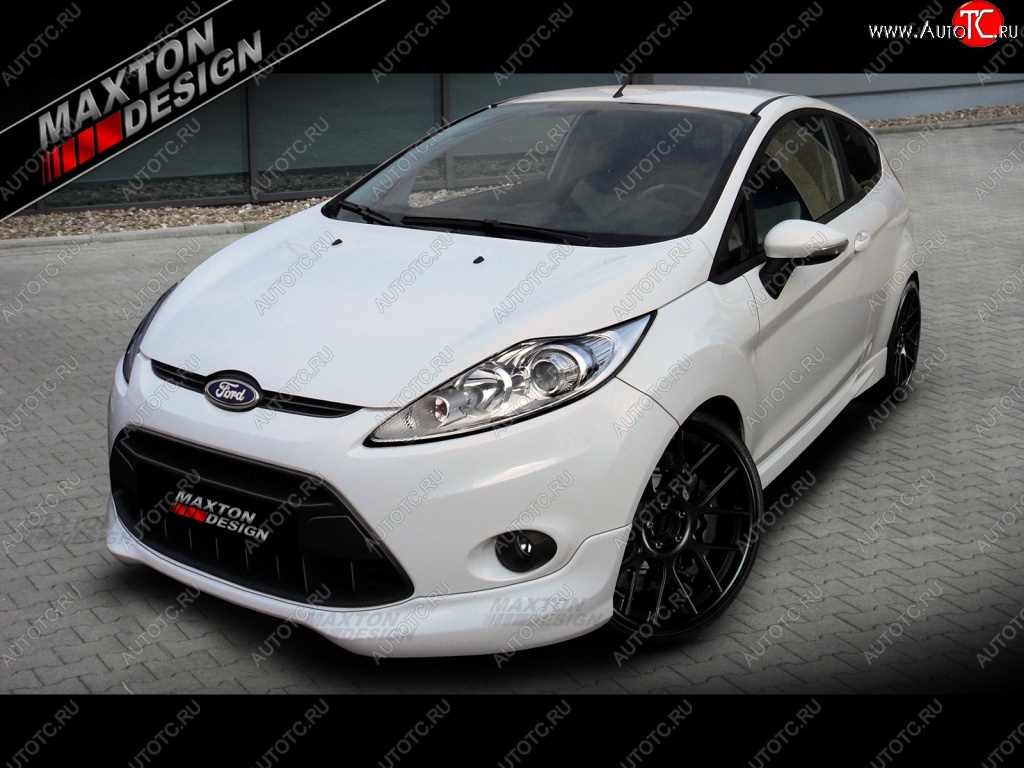 21 149 р. Накладка на передний бампер Maxton Ford Fiesta 6 хэтчбэк 5 дв. дорестайлинг (2008-2012)  с доставкой в г. Горно‑Алтайск