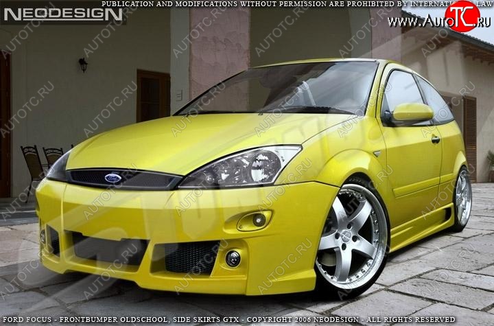 28 999 р. Передний бампер EVO 3 Ford Focus 1 седан рестайлинг (2001-2005)  с доставкой в г. Горно‑Алтайск