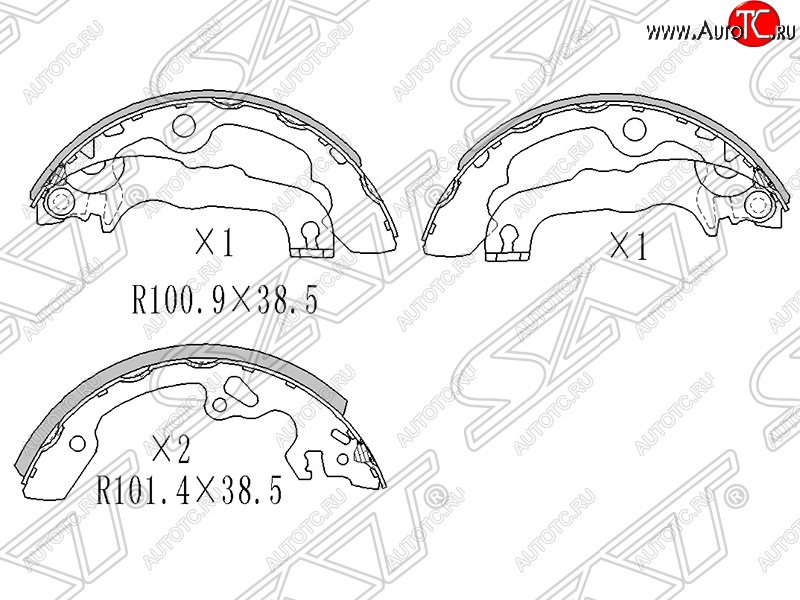 1 599 р. Колодки тормозные SAT (задние) Ford Focus 1 седан дорестайлинг (1998-2002)  с доставкой в г. Горно‑Алтайск