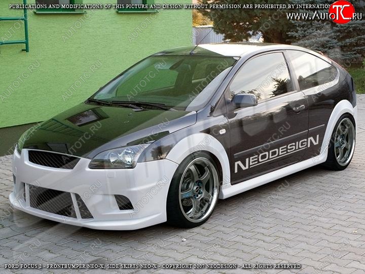 14 199 р. Пороги накладки Neodesign Ford Focus 2 хэтчбэк 3 дв. дорестайлинг (2004-2007)  с доставкой в г. Горно‑Алтайск