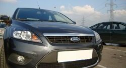 1 399 р. Сетка на бампер Russtal (черная) Ford Focus 2 седан рестайлинг (2007-2011)  с доставкой в г. Горно‑Алтайск. Увеличить фотографию 5