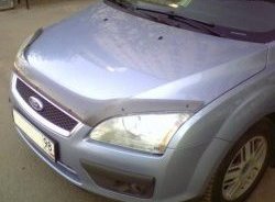 Дефлектор капота NovLine (прозрачный) Ford Focus 2  седан дорестайлинг (2004-2008)