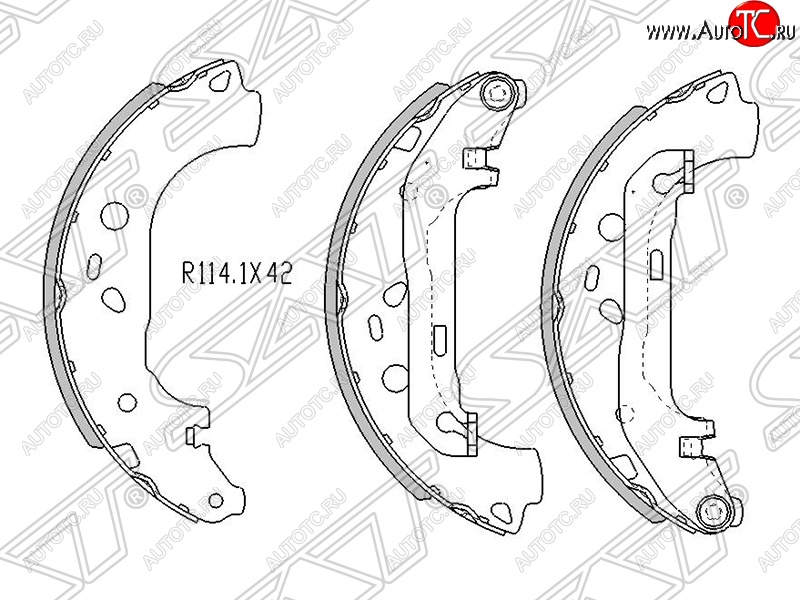 1 999 р. Колодки тормозные SAT (задние)  Ford Focus  2 (2004-2008), Mazda 3/Axela  BK (2003-2009)  с доставкой в г. Горно‑Алтайск