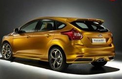 4 399 р. Спойлер ST Ford Focus 3 хэтчбэк дорестайлинг (2010-2015) (Неокрашенный)  с доставкой в г. Горно‑Алтайск. Увеличить фотографию 2