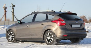 8 799 р. Комплект рейлингов АПС  Ford Focus  3 (2010-2019) хэтчбэк дорестайлинг, хэтчбэк рестайлинг (Черные, без поперечин)  с доставкой в г. Горно‑Алтайск. Увеличить фотографию 3