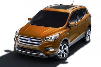 12 999 р. Защита заднего бампера Slitkoff (двойная, d57/42)  Ford Kuga  2 (2016-2019) рестайлинг (Нержавейка, Полированная)  с доставкой в г. Горно‑Алтайск. Увеличить фотографию 2