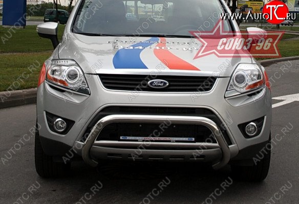 12 149 р. Защита переднего бампера Souz-96 (d60) Ford Kuga 1 (2008-2013)  с доставкой в г. Горно‑Алтайск