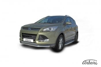 12 869 р. Защита переднего бампера Arbori (нержавейка, 1 труба d57 mm) Ford Kuga 2 дорестайлинг (2013-2016)  с доставкой в г. Горно‑Алтайск. Увеличить фотографию 2