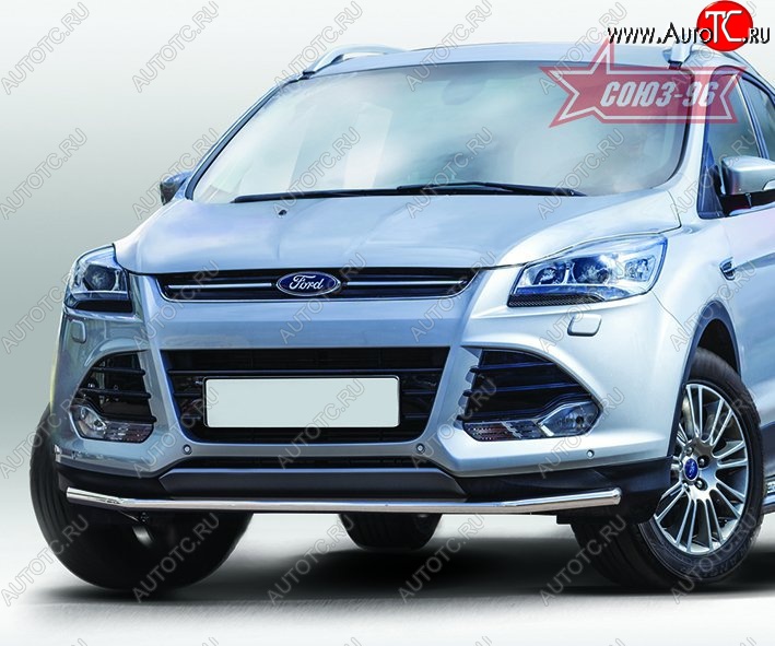 14 264 р. Защита переднего бампера одинарная Souz-96 Premium High (d42) Ford Kuga 2 дорестайлинг (2013-2016)  с доставкой в г. Горно‑Алтайск