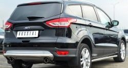 14 899 р. Одинарная защита заднего бампера из трубы диаметром 63 мм SLITKOFF Ford Kuga 2 дорестайлинг (2013-2016)  с доставкой в г. Горно‑Алтайск. Увеличить фотографию 4