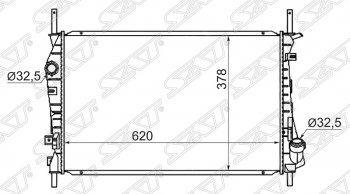 9 399 р. Радиатор двигателя SAT (пластинчатый, 2.4D/2.4TD, МКПП) Ford Transit цельнометаллический фургон дорестайлинг (2000-2006)  с доставкой в г. Горно‑Алтайск. Увеличить фотографию 1