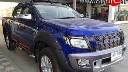 22 299 р. Комплект накладок на колёсные арки Bushwacker Ford Ranger RapCab дорестайлинг (2011-2016) (без крепежа, Неокрашенные)  с доставкой в г. Горно‑Алтайск. Увеличить фотографию 4