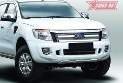 Декоративные элементы решетки радиатора Souz-96 (d16) Ford Ranger DoubleCab дорестайлинг (2011-2016)