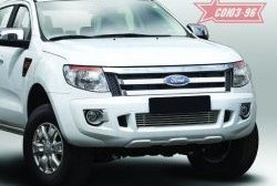 Декоративный элемент воздухозаборника Souz-96 (d10) Ford Ranger RapCab дорестайлинг (2011-2016)