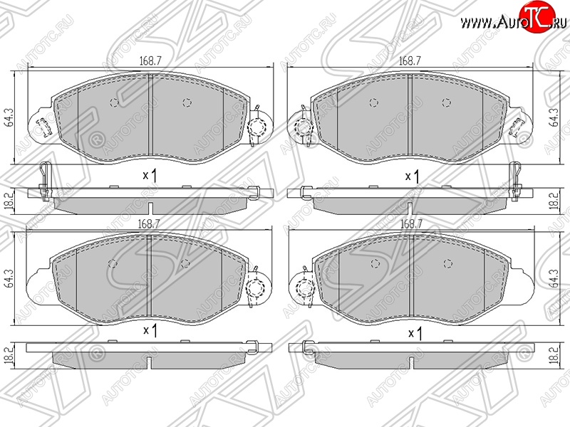 1 799 р. Колодки тормозные SAT (передние)  Ford Transit (2000-2006) цельнометаллический фургон дорестайлинг  с доставкой в г. Горно‑Алтайск