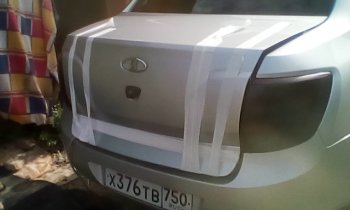 2 699 р. Накладка на крышку багажника автомобиля XALK  Лада Гранта  2190 - Гранта Спорт ( 2191,  2190) (Неокрашенная)  с доставкой в г. Горно‑Алтайск. Увеличить фотографию 7