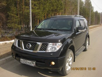 3 599 р. Молдинги дверей RA (узкие, комплект) Nissan Pathfinder R51 рестайлинг (2009-2014) (Поверхность глянец (под окраску), Неокрашенные)  с доставкой в г. Горно‑Алтайск. Увеличить фотографию 9