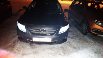 699 р. Комплект ресничек на фары Sport  Toyota Corolla  E150 (2006-2010) седан дорестайлинг (Неокрашенные)  с доставкой в г. Горно‑Алтайск. Увеличить фотографию 12