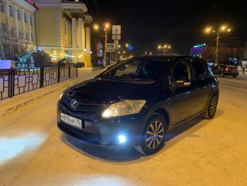 1 899 р. Дефлектор капота CA-Plastiс  Toyota Auris  E150 (2010-2012) хэтчбэк 5 дв. рестайлинг (Classic черный, Без надписи)  с доставкой в г. Горно‑Алтайск. Увеличить фотографию 2