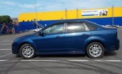 4 199 р. Пороги накладки FT  Ford Focus  2 (2004-2011)  седан дорестайлинг, универсал дорестайлинг, хэтчбэк 5 дв. дорестайлинг, седан рестайлинг, универсал рестайлинг, хэтчбэк 5 дв. рестайлинг (Неокрашенные)  с доставкой в г. Горно‑Алтайск. Увеличить фотографию 4