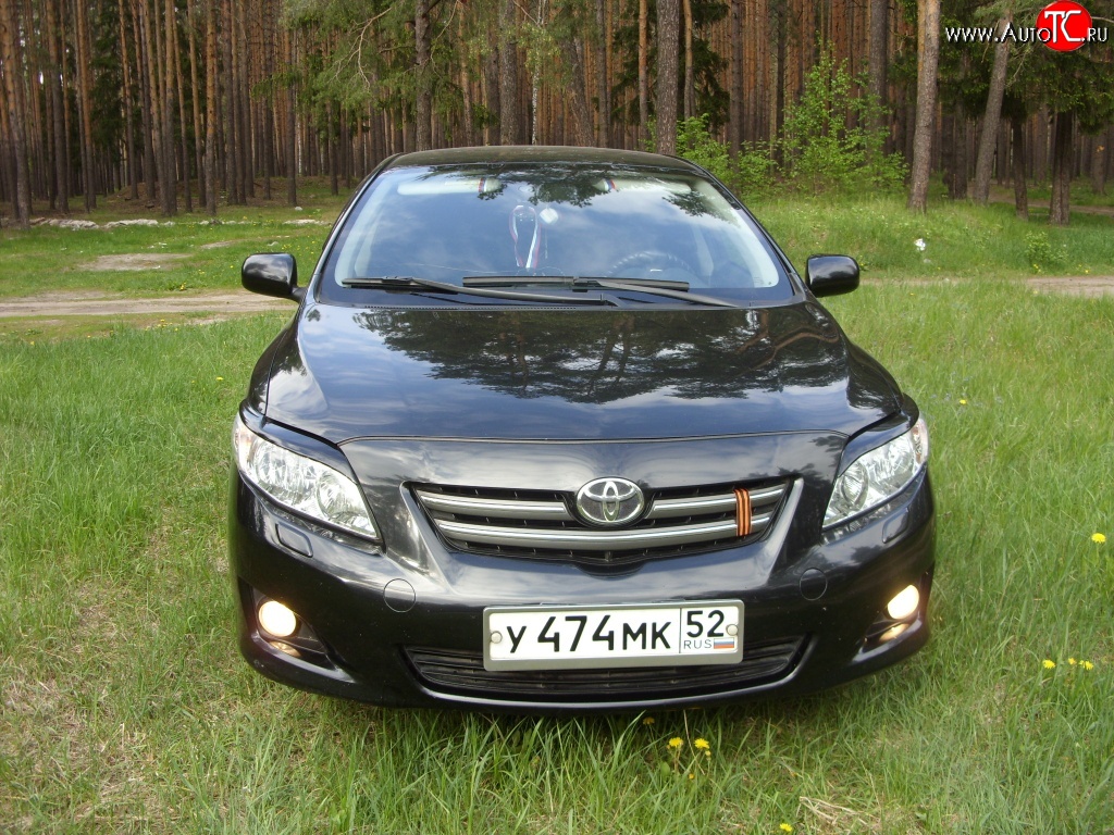 699 р. Комплект ресничек на фары Sport  Toyota Corolla  E150 (2006-2010) седан дорестайлинг (Неокрашенные)  с доставкой в г. Горно‑Алтайск