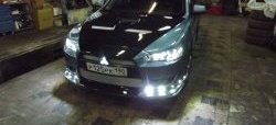 31 799 р. Пластиковый капот Evo Mitsubishi Lancer 10 седан дорестайлинг (2007-2010) (Неокрашенный)  с доставкой в г. Горно‑Алтайск. Увеличить фотографию 7