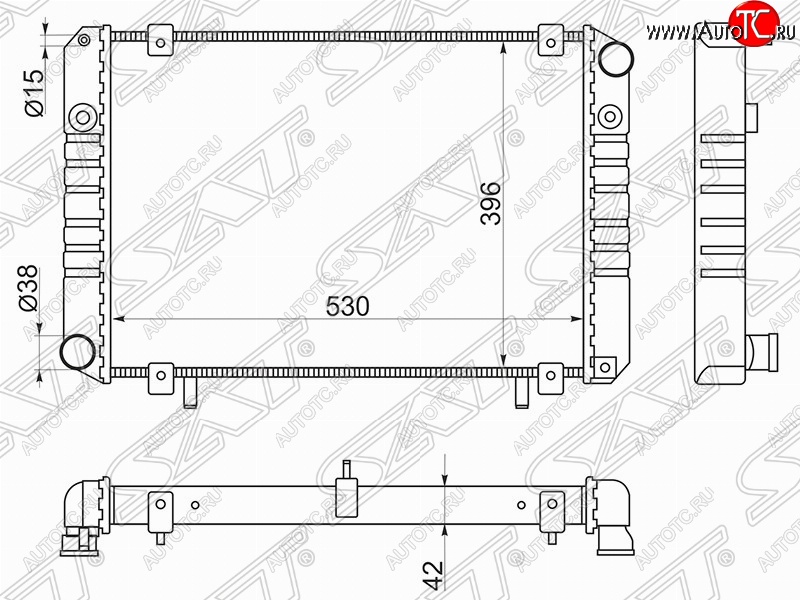 7 199 р. Радиатор двигателя SAT (трубчатый, МКПП, без кондиционера) ГАЗ ГАЗель 3302 дорестайлинг шасси (1994-2002)  с доставкой в г. Горно‑Алтайск