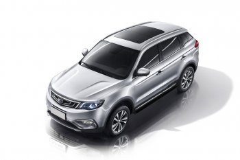 Защита порогов Slitkoff (d57 мм) Geely Atlas Pro NL3 (2019-2024)