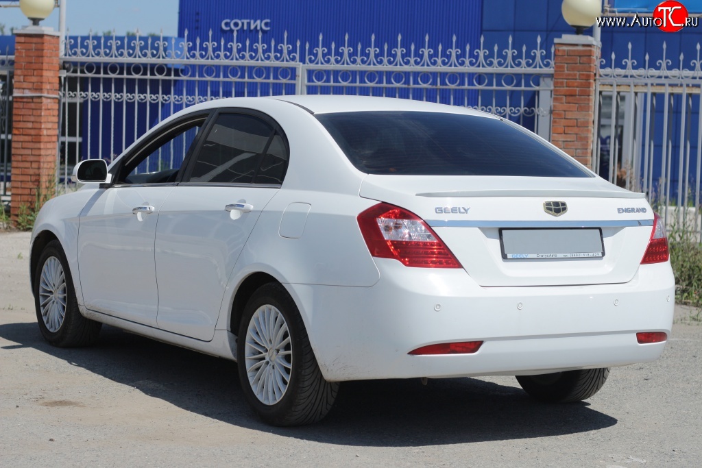 2 599 р. Лип спойлер Кураж  Geely Emgrand EC7 (2009-2016) седан дорестайлинг (Неокрашенный)  с доставкой в г. Горно‑Алтайск