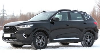 10 749 р. Рейлинги крыши АПС  Haval F7 (2018-2024)  дорестайлинг,  рестайлинг (Серебристые, без поперечин)  с доставкой в г. Горно‑Алтайск. Увеличить фотографию 2