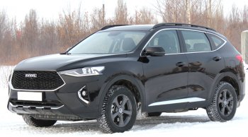 10 749 р. Рейлинги крыши АПС  Haval F7 (2018-2024)  дорестайлинг,  рестайлинг (Серебристые, без поперечин)  с доставкой в г. Горно‑Алтайск. Увеличить фотографию 4