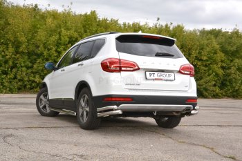 25 999 р. Защита порогов из трубы Ø63 Petroil Tuning Haval H6 (2016-2023) (Нержавеющая полированная сталь)  с доставкой в г. Горно‑Алтайск. Увеличить фотографию 2