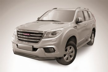 Защита переднего бампера Slitkoff (двойная трубы, d76/57) Haval H9 1-ый рестайлинг (2017-2019)