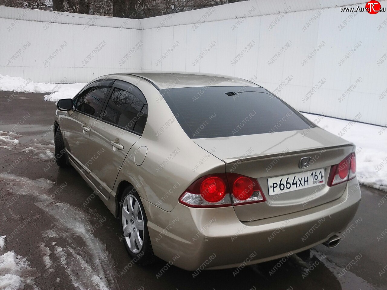 3 399 р. Лип спойлер АВТОКРАТ  Honda Civic  FD (2005-2011) седан дорестайлинг, седан рестайлинг (Неокрашенный)  с доставкой в г. Горно‑Алтайск