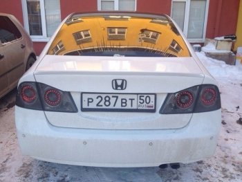 3 399 р. Лип спойлер АВТОКРАТ  Honda Civic  FD (2005-2011) седан дорестайлинг, седан рестайлинг (Неокрашенный)  с доставкой в г. Горно‑Алтайск. Увеличить фотографию 2