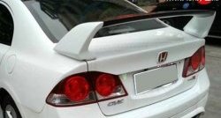 8 799 р. Спойлер M-VRS 2 Honda Civic FD седан дорестайлинг (2005-2008) (Неокрашенный)  с доставкой в г. Горно‑Алтайск. Увеличить фотографию 2