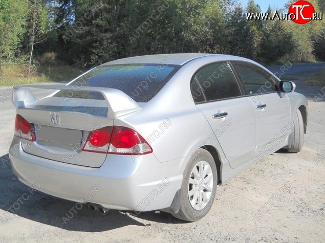 5 249 р. Спойлер Mugen-Style Honda Civic FD седан дорестайлинг (2005-2008) (Неокрашенный)  с доставкой в г. Горно‑Алтайск