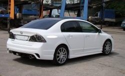 18 499 р. Задний бампер INGS Extreem  Honda Civic  FD (2005-2011) седан дорестайлинг, седан рестайлинг (Неокрашенный)  с доставкой в г. Горно‑Алтайск. Увеличить фотографию 2