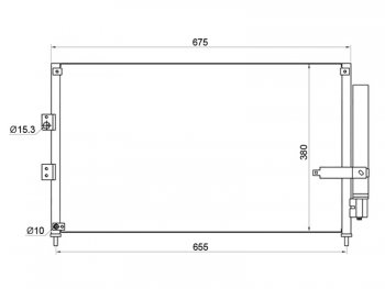 Радиатор кондиционера SAT (1.3/1.6/1.8) Honda (Хонда) Civic (Цивик)  FD (2005-2011) FD седан дорестайлинг, седан рестайлинг