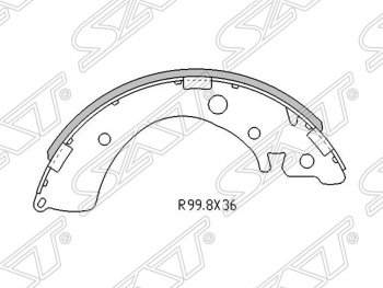 Колодки тормозные задние SAT Honda Civic EP хэтчбэк 3 дв. дорестайлинг (2000-2003)