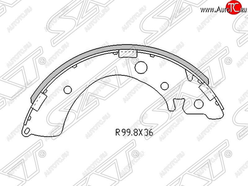 1 299 р. Колодки тормозные задние SAT Honda Civic EP хэтчбэк 3 дв. дорестайлинг (2000-2003)  с доставкой в г. Горно‑Алтайск