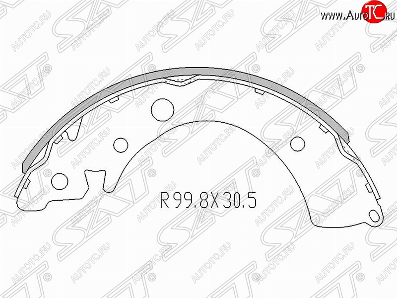 1 439 р. Колодки тормозные задние SAT  Honda Civic  FK,FN - Jazz  с доставкой в г. Горно‑Алтайск