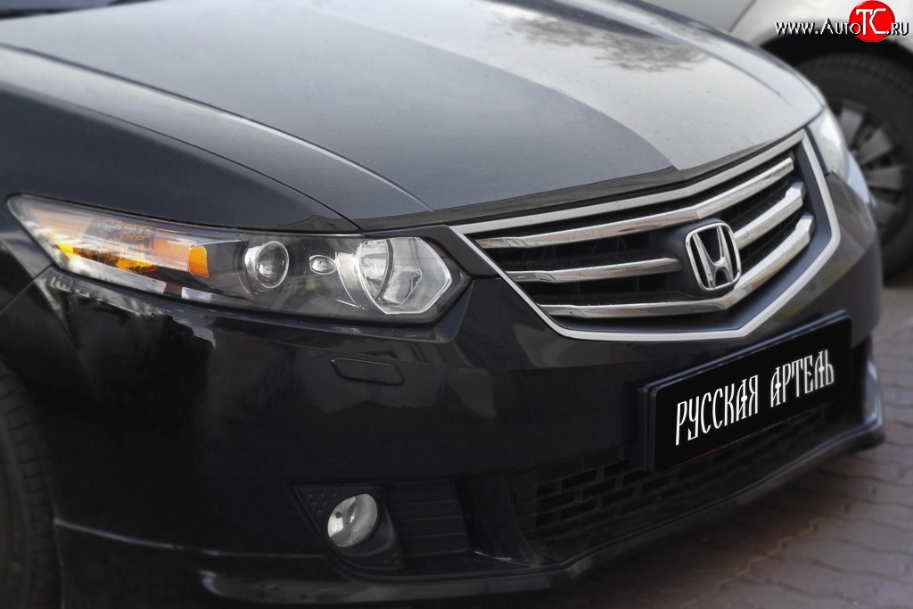 659 р. Реснички на фары RA  Honda Accord  8 CU (2008-2011) седан дорестайлинг (Неокрашенные)  с доставкой в г. Горно‑Алтайск